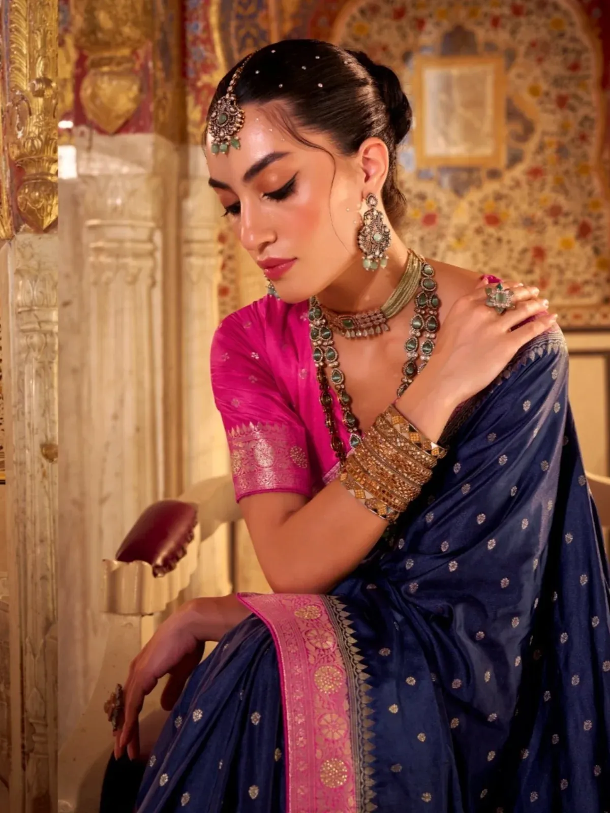 Trikaashi Vaishnavi NV Satin Silk Wholesale Saree Collection - Image 11