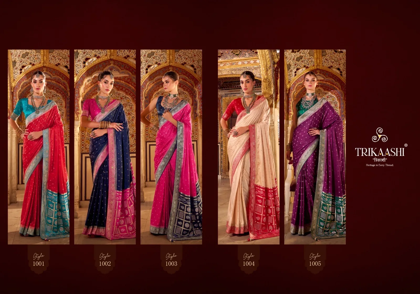 Trikaashi Vaishnavi NV Satin Silk Wholesale Saree Collection - Image 2