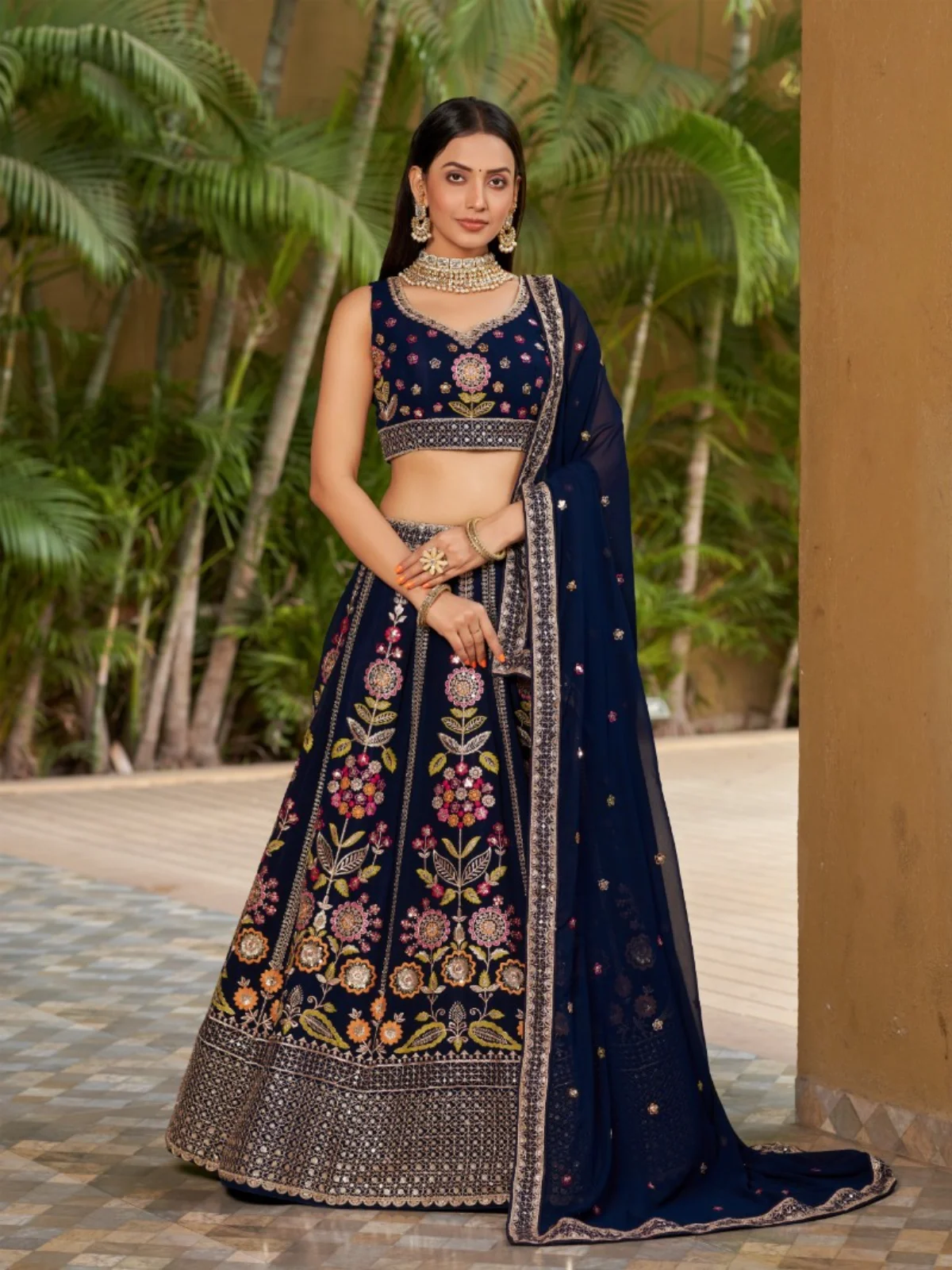 Zeel Golden Palm  Premium Designer Lehenga Choli Collection